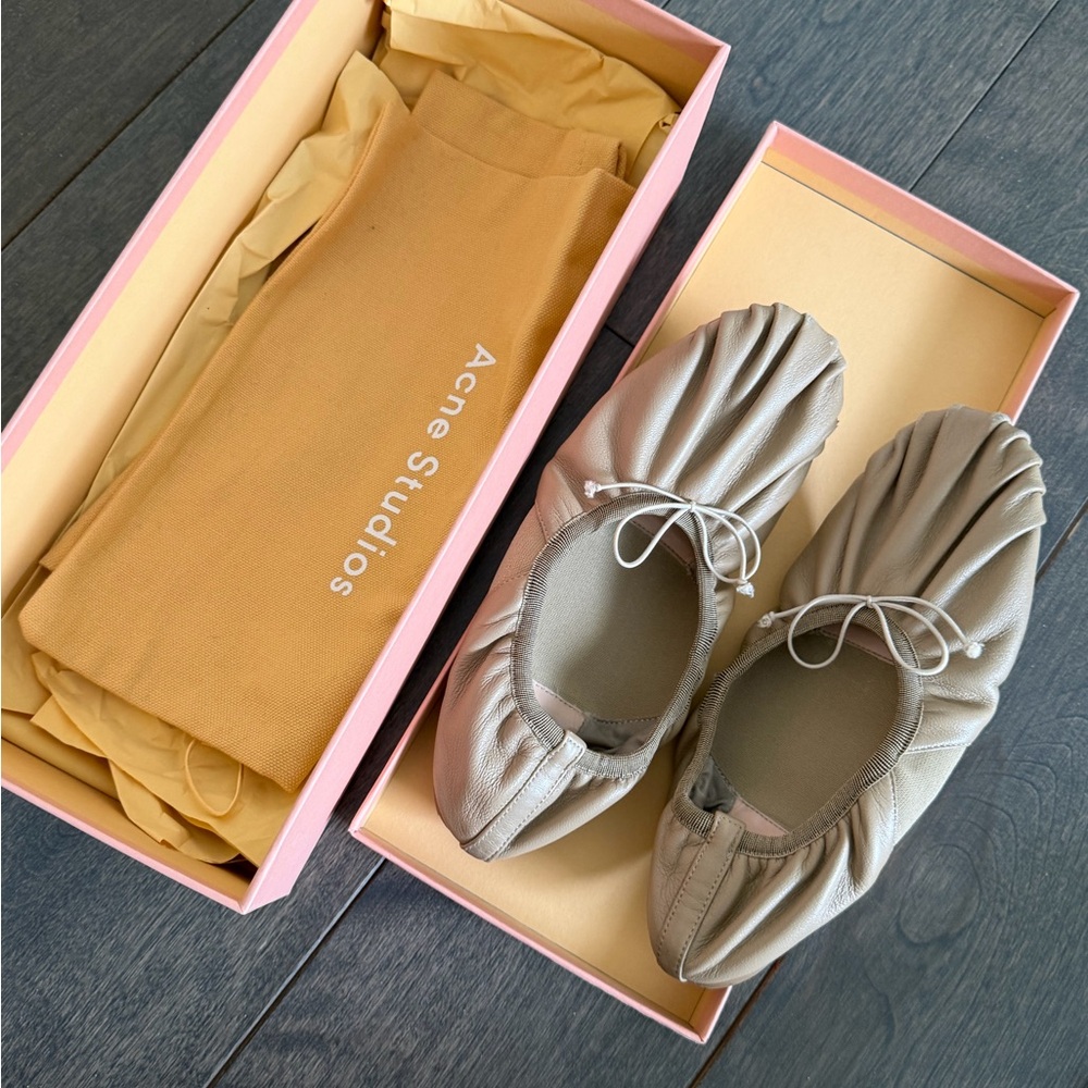 Acne Studios Cream Ballerina Flats